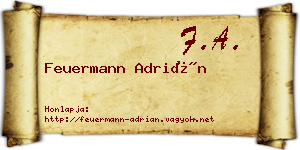 Feuermann Adrián névjegykártya
